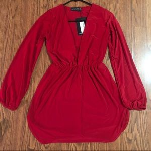 Low front shift dress with side splits